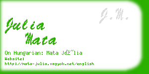 julia mata business card